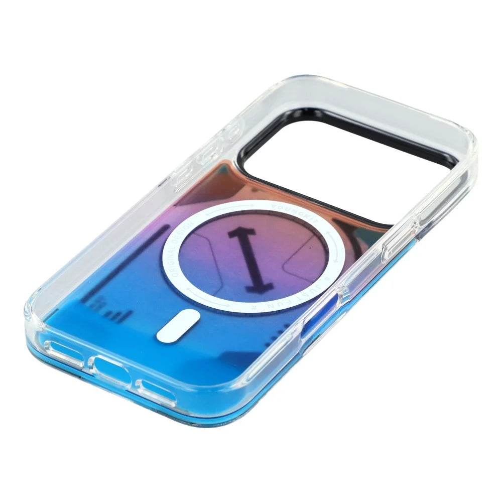 YOUNGKIT For iPhone 17 Pro Max Case Compatible with MagSafe Anti Drop TPU PC Phone Back Cover - Blue - 6