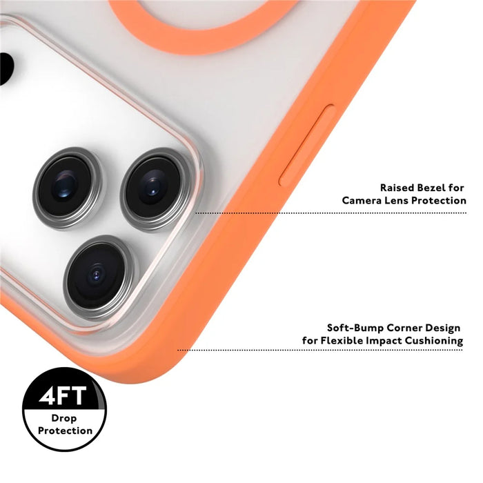 YOUNGKIT For iPhone 17 Pro Clear Case Compatible with MagSafe Shockproof TPU PC Phone Back Cover - Black - 5