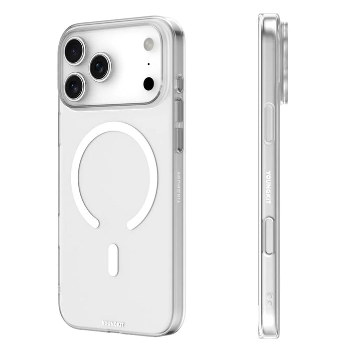 YOUNGKIT For iPhone 17 Pro Max Case Compatible with MagSafe Hard PC Phone Back Cover - Transparent - 3