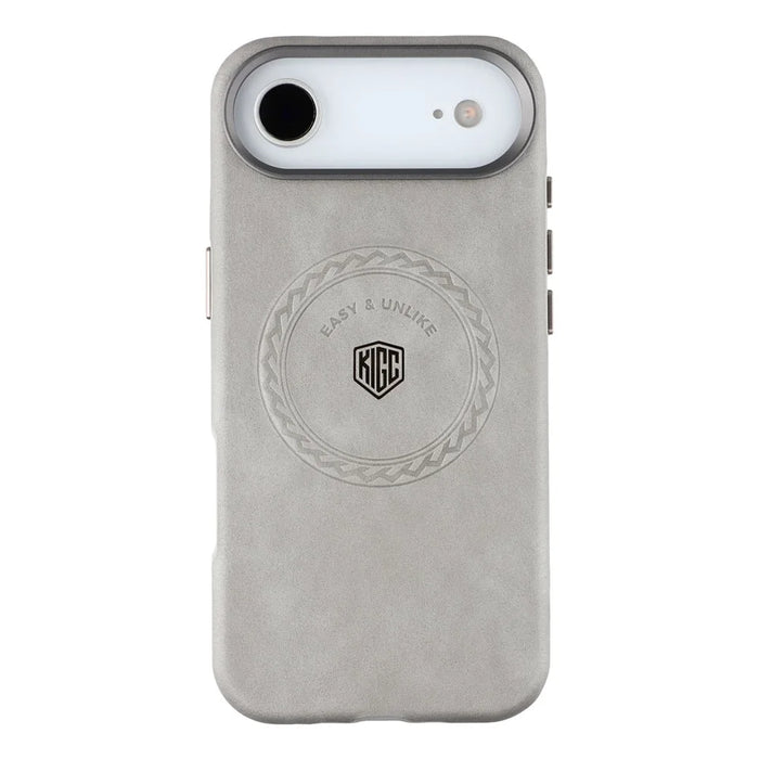 KIGC For iPhone Air Case Compatible with MagSafe PU Leather TPU Phone Back Cover - Grey - 3