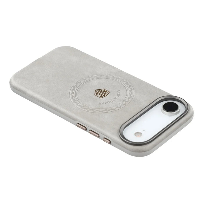 KIGC For iPhone Air Case Compatible with MagSafe PU Leather TPU Phone Back Cover - Grey - 5