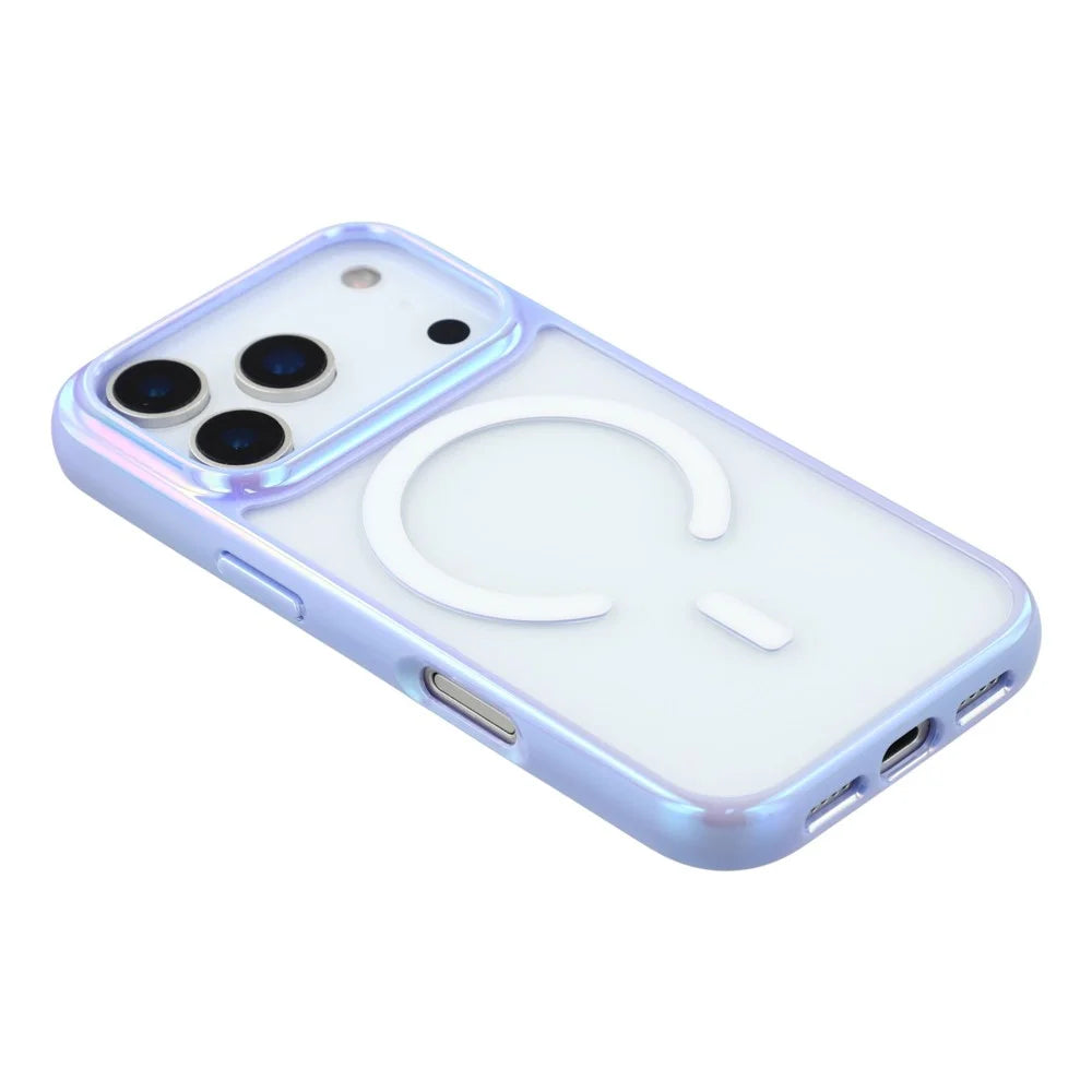 KIGC For iPhone 17 Pro Case Compatible with MagSafe Dazzling Color TPU+PC Phone Back Cover - Purple - 4
