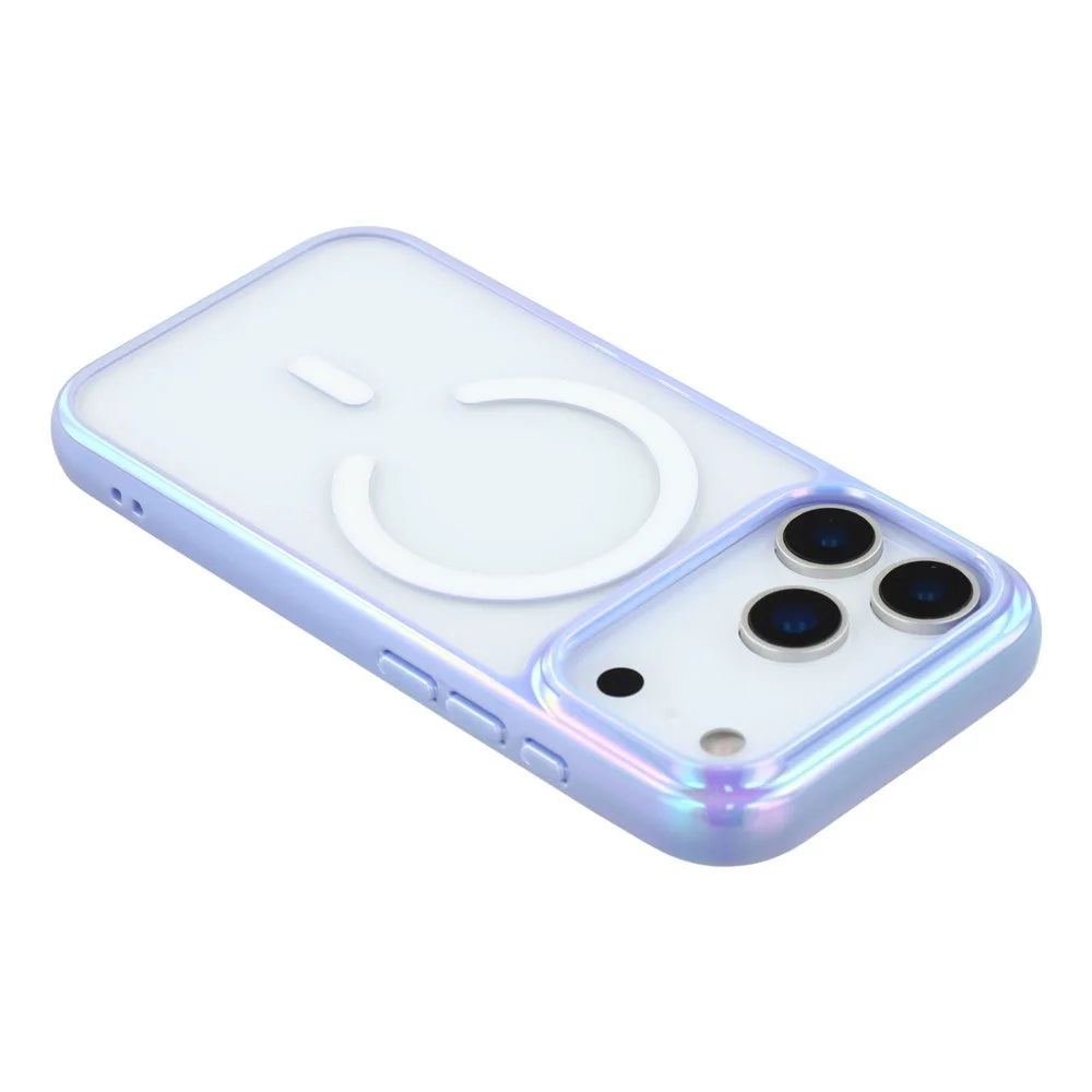 KIGC For iPhone 17 Pro Case Compatible with MagSafe Dazzling Color TPU+PC Phone Back Cover - Purple - 5