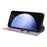 For Samsung Galaxy S25 FE Case Suction Cup PU Leather Wallet Phone Cover with Straps - Purple - 3