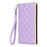 For Samsung Galaxy S25 FE Case Suction Cup PU Leather Wallet Phone Cover with Straps - Purple - 7
