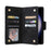 For Samsung Galaxy S25 FE Case Zipper Wallet Rivet Decor Leather Phone Cover with Wrist Strap - Black - 2