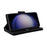 For Samsung Galaxy S25 FE Case Zipper Wallet Rivet Decor Leather Phone Cover with Wrist Strap - Black - 5