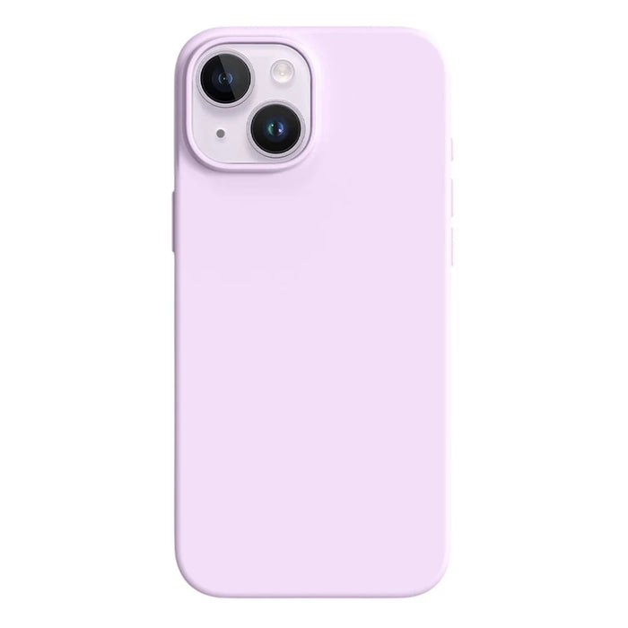 For iPhone 14 / 13 Case Ultra Thin Liquid Silicone + PC Anti-Scratch Phone Cover - Bean Purple - 1