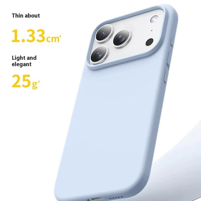 For iPhone 18 Pro / 17 Pro Case Compatible with MagSafe Ultra Thin Liquid Silicone + PC Phone Cover - Bean Purple - 5