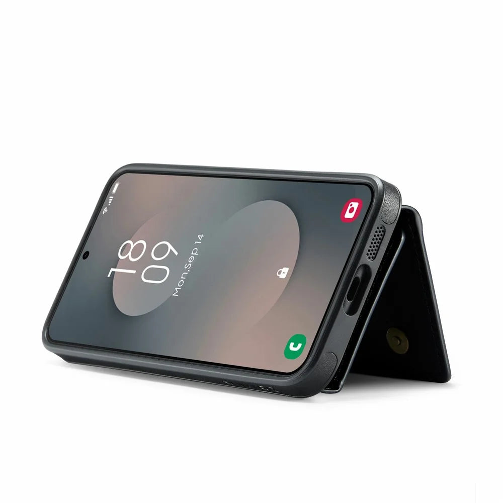 DG.MING M5 Series For Samsung Galaxy S25 FE Case Detachable Magnetic Leather Phone Cover with Card Slots - Black - 5