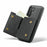 DG.MING M6 Series For Samsung Galaxy S25 FE Case Magnetic Wallet PU + PC + TPU Phone Cover - Black - 3