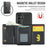 DG.MING M6 Series For Samsung Galaxy S25 FE Case Magnetic Wallet PU + PC + TPU Phone Cover - Black - 7