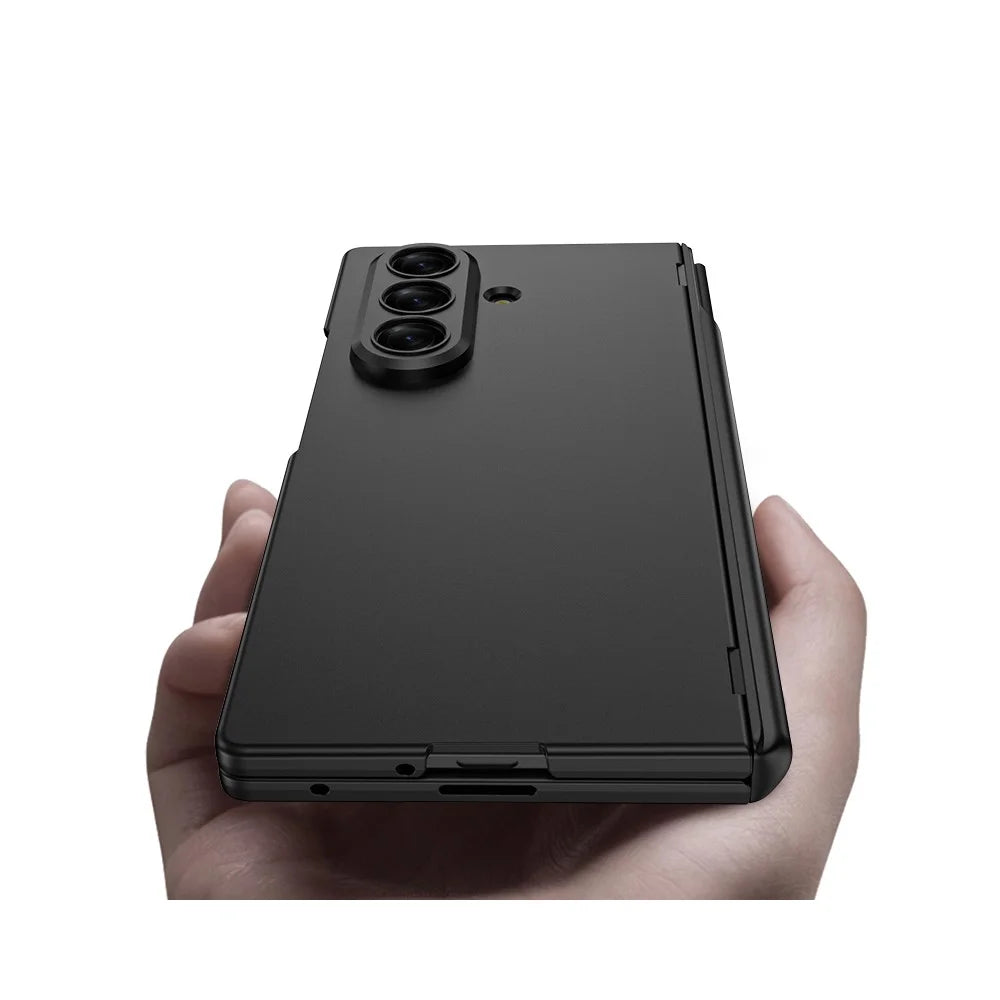 GKK For Samsung Galaxy Z Fold7 5G Case Magnetic Hinge PC Phone Cover with Stylus / Tempered Glass Screen Film - Titanium Grey - 5