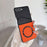 For Samsung Galaxy Z Flip7 5G Magnetic Case PU Leather Coated PC Phone Cover - Orange - 2