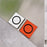 For Samsung Galaxy Z Flip7 5G Magnetic Case PU Leather Coated PC Phone Cover - Orange - 5