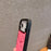 For iPhone 17 Pro Max Case Triangle Quilted Down Jacket Design PU Leather TPU Phone Cover - Pink - 4