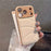 For iPhone 17 Pro Case Down Coat Design PU Leather Coated TPU Phone Back Cover - Khaki - 2