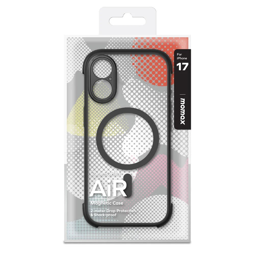 MOMAX MAAP25 For iPhone 17 Magnetic Case Airbag Shockproof PC TPU Phone Cover - Black - 2