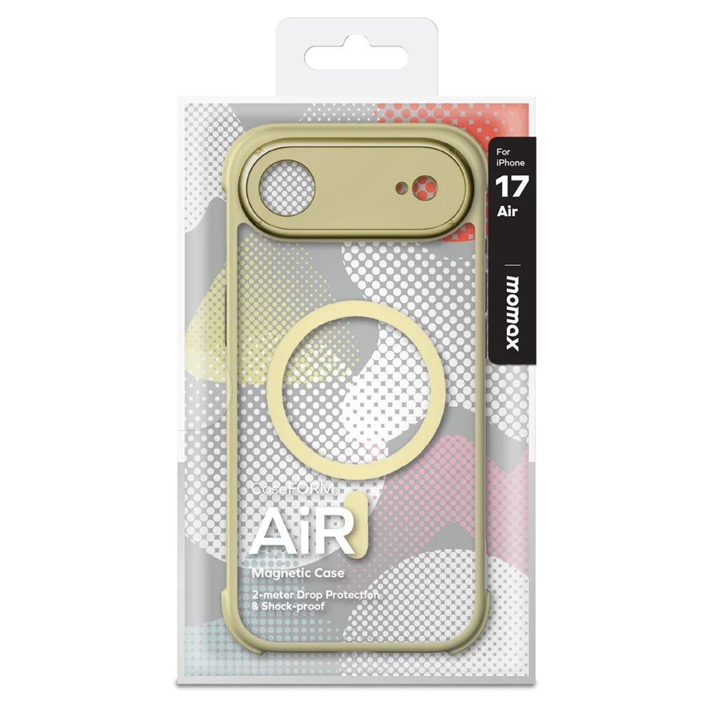 MOMAX MAAP25 For iPhone Air Magnetic Case Airbag Shockproof PC + TPU Phone Cover - Yellow - 4