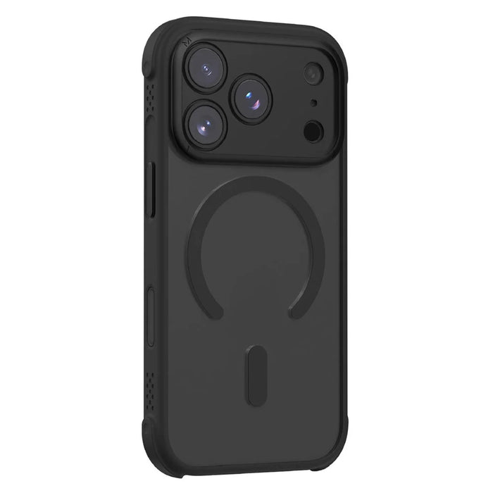 MOMAX MAAP25 For iPhone 17 Pro Magnetic Case Airbag Shockproof PC + TPU Phone Cover - Black - 1