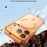 MOMAX MAAP25 For iPhone 17 Pro Max Magnetic Case Airbag Shockproof PC + TPU Clear Phone Cover - Orange - 3