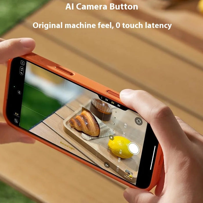 MOMAX MAAP25 For iPhone 17 Pro Max Magnetic Case Airbag Shockproof PC + TPU Clear Phone Cover - Orange - 5