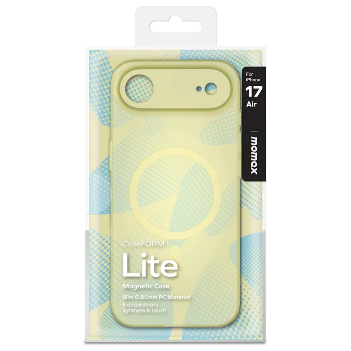 MOMAX MTAP25 For iPhone Air Magnetic Case Matte Ultra Slim PC Phone Cover - Transparent Yellow - 4