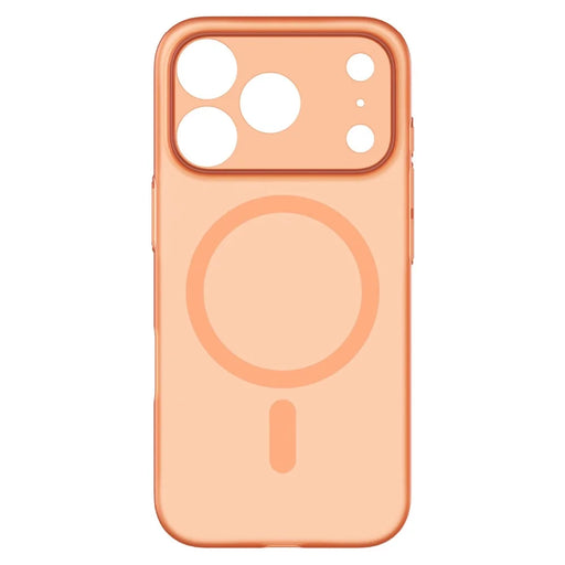 MOMAX MTAP25 For iPhone 17 Pro Magnetic Case Matte Ultra Slim PC Phone Cover - Transparent Orange - 2