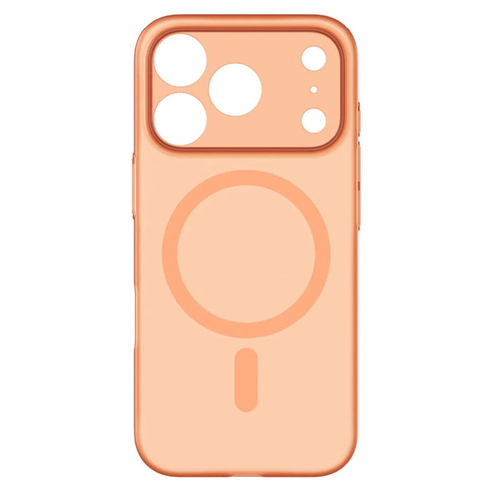 MOMAX MTAP25 For iPhone 17 Pro Magnetic Case Matte Ultra Slim PC Phone Cover - Transparent Orange - 2