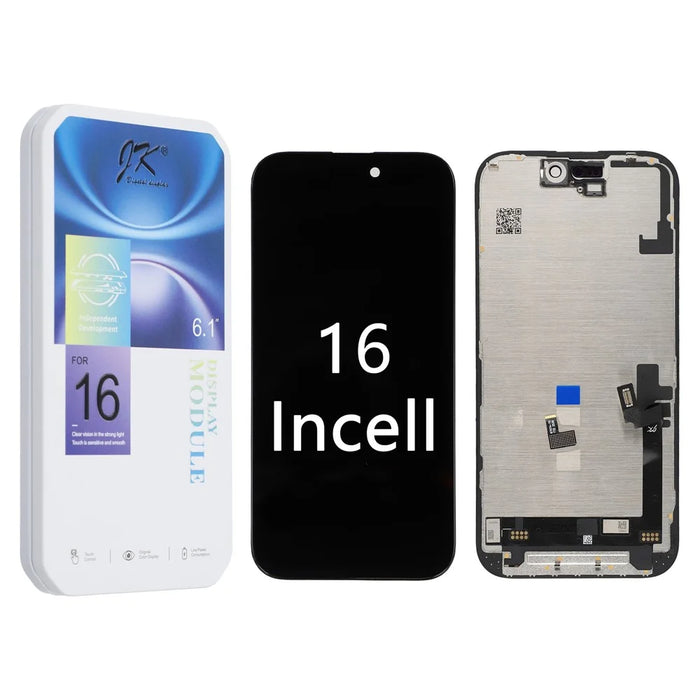 For iPhone 16 Grade C LCD Screen and Digitizer Assembly Part (JK Incell Technology) (Without Logo) - 1