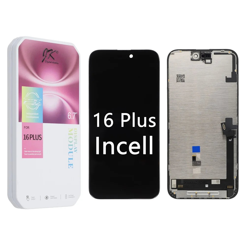 For iPhone 16 Plus Grade C LCD Screen and Digitizer Assembly Part (JK Incell Technology) (Without Logo) - 1