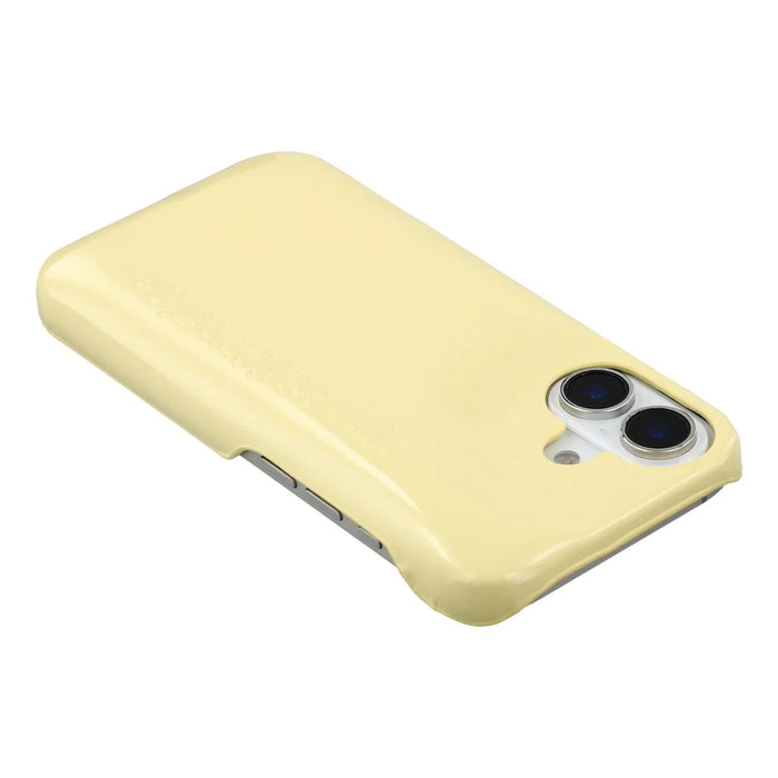 For iPhone 16 Case Puffy PC Shockproof Phone Cover Large Camera Cutout - Yellow - 6