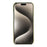 For iPhone 15 Case Puffy PC Shockproof Phone Cover Large Camera Cutout - Beige - 2