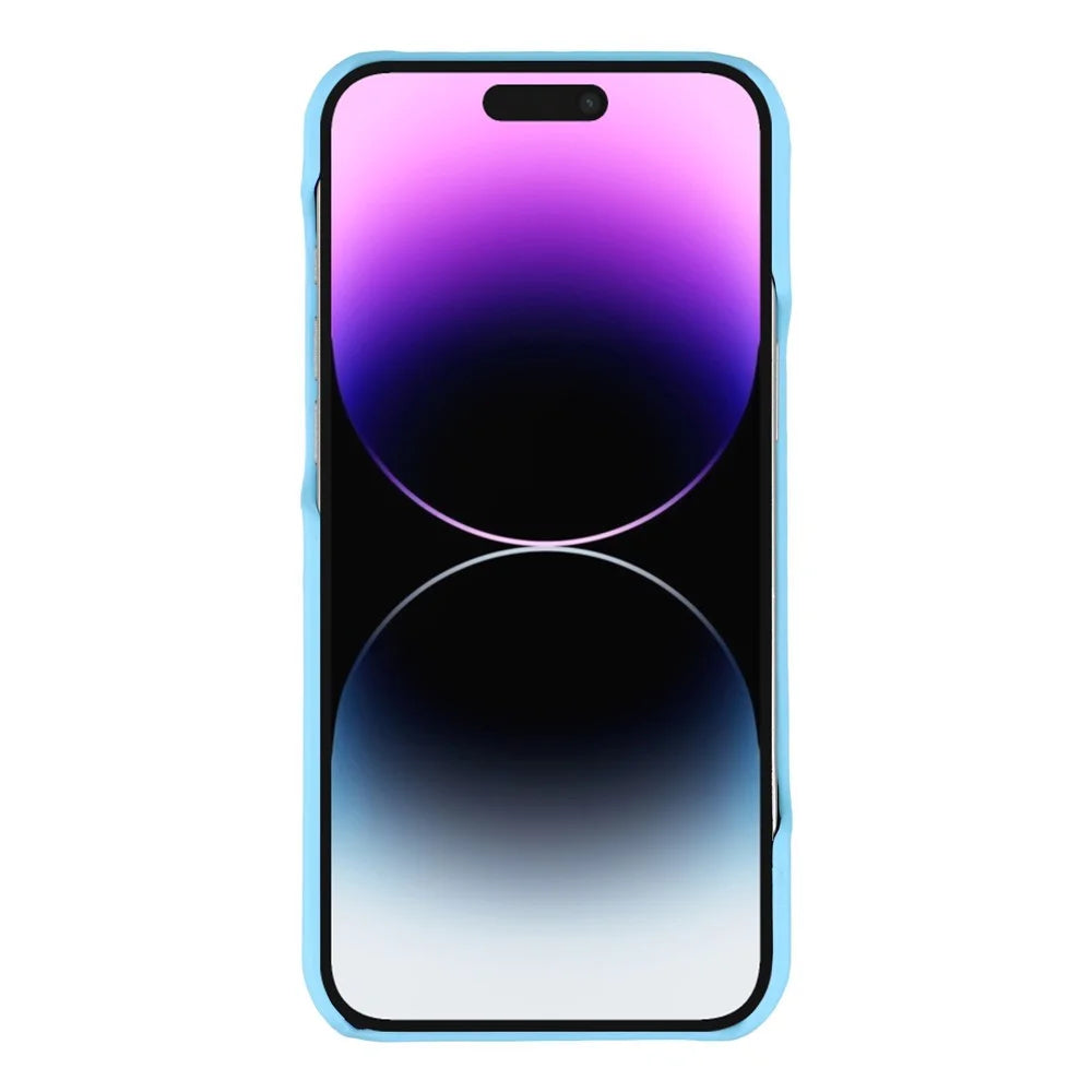 For iPhone 14 Pro Max Case Puffy PC Shockproof Phone Cover Large Camera Cutout - Sky Blue - 2
