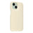 For iPhone 13 Case Puffy PC Shockproof Phone Cover Large Camera Cutout - Beige - 1