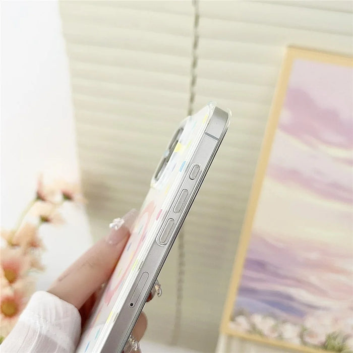 For iPhone 16 Pro Max Case Polka Dot Pattern TPU + PC Phone Cover Compatible with MagSafe - Multi-color - 4