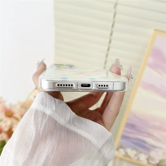 For iPhone 16 Pro Max Case Polka Dot Pattern TPU + PC Phone Cover Compatible with MagSafe - Multi-color - 5