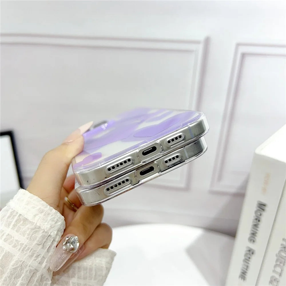 For iPhone 16 Pro Max Case Heart Pattern TPU + PC Protective Phone Cover Compatible with MagSafe - Blue - 6