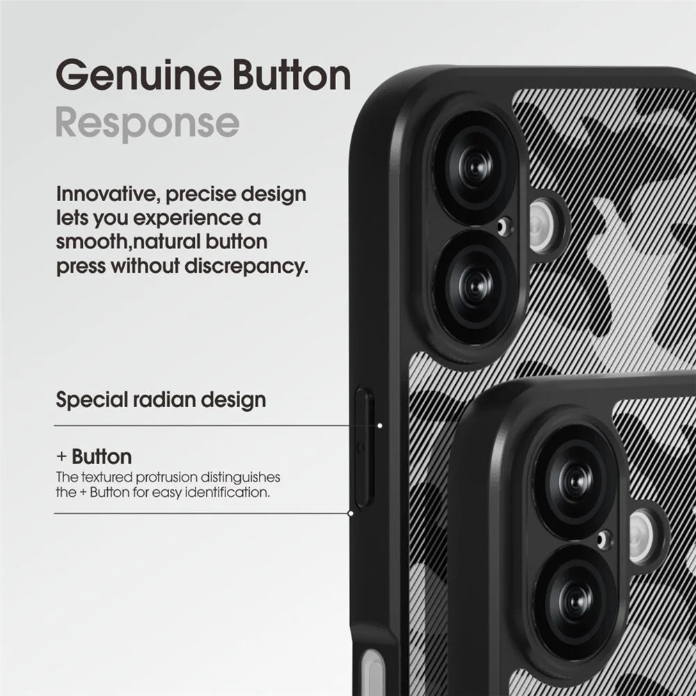 IBMRS For iPhone 17 Case Soft TPU Frame Hard PC Back Anti-Fall Phone Cover - Matte Black - 4
