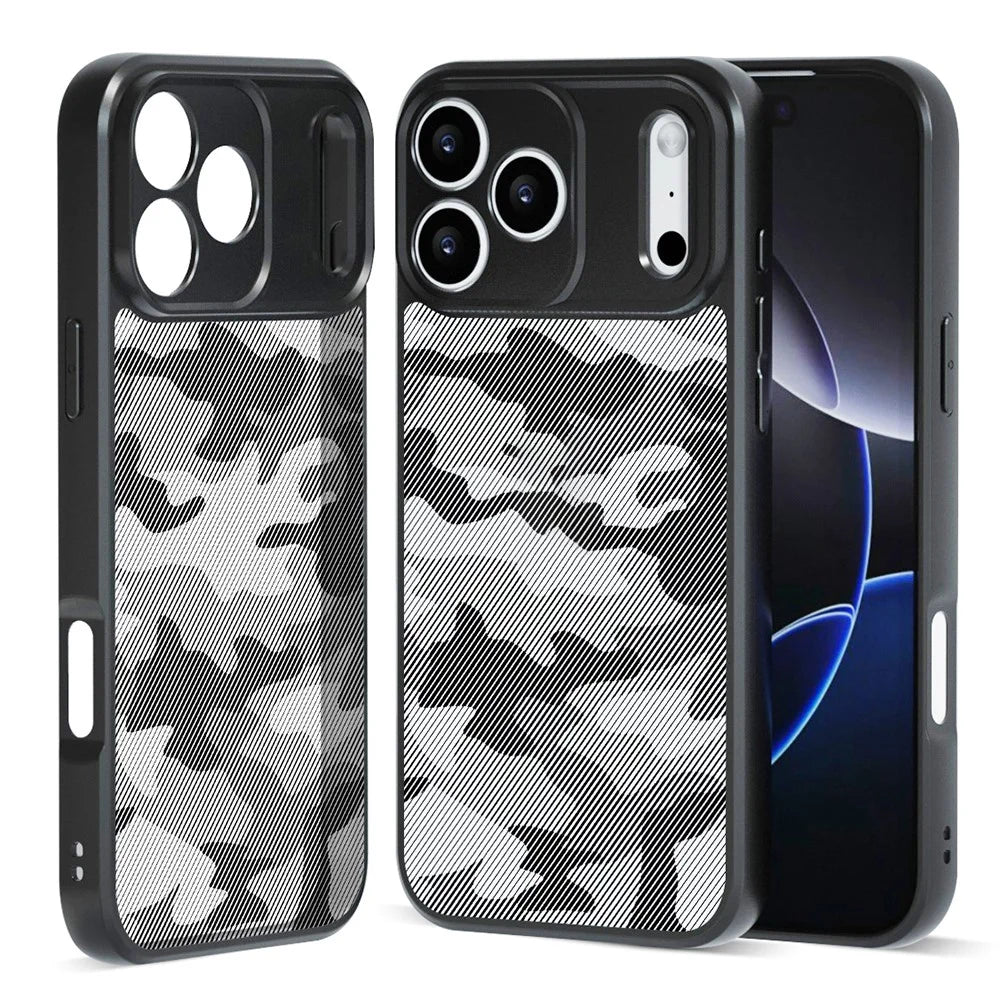 IBMRS For iPhone 17 Pro Max Case Soft TPU Frame Hard PC Back Anti-Fall Phone Cover - Artistic Camouflage - 1