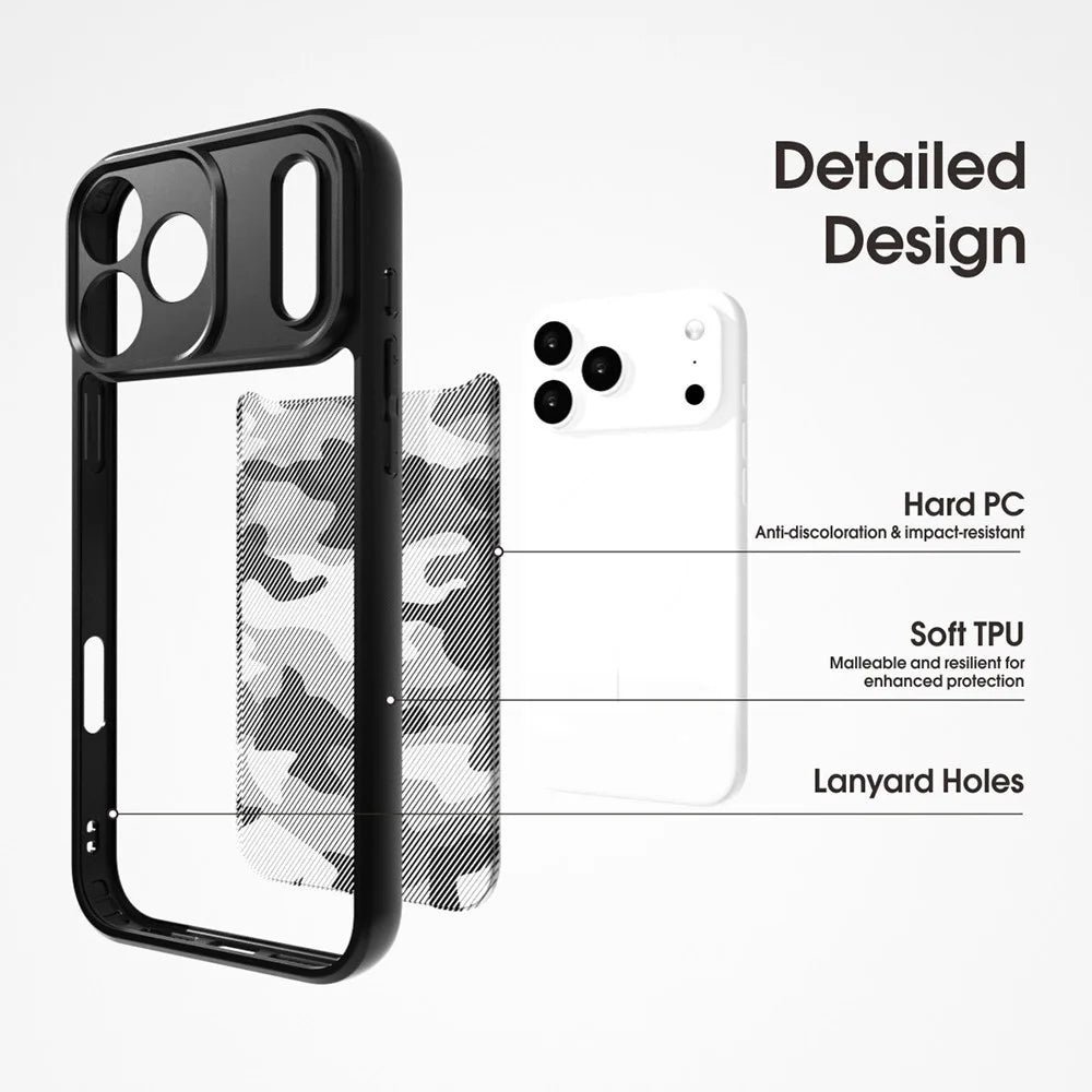 IBMRS For iPhone 17 Pro Max Case Soft TPU Frame Hard PC Back Anti-Fall Phone Cover - Artistic Camouflage - 2