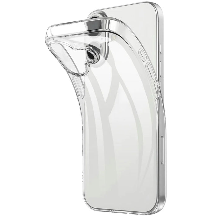 For iPhone 17 Clear TPU Anti-Scratch Phone Case + 2.5D Arc Edge Screen Protector - 2