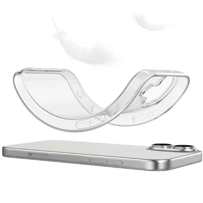 For iPhone 17 Clear TPU Anti-Scratch Phone Case + 2.5D Arc Edge Screen Protector - 3