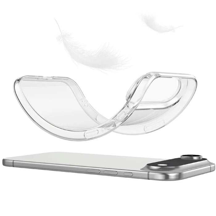 For iPhone Air Clear TPU Anti-Scratch Phone Case + 2.5D Arc Edge Screen Protector - 3