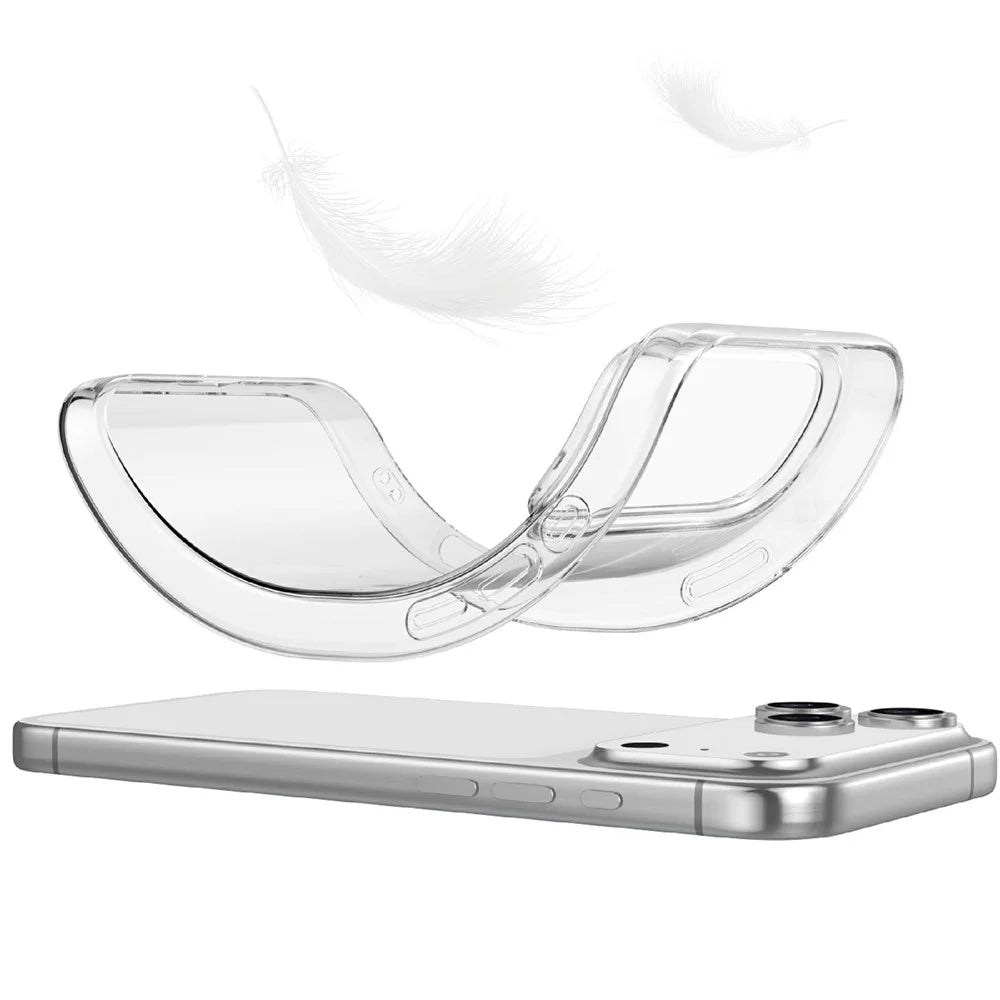 For iPhone 17 Pro Clear TPU Anti-Scratch Phone Case + 2.5D Arc Edge Screen Protector - 3