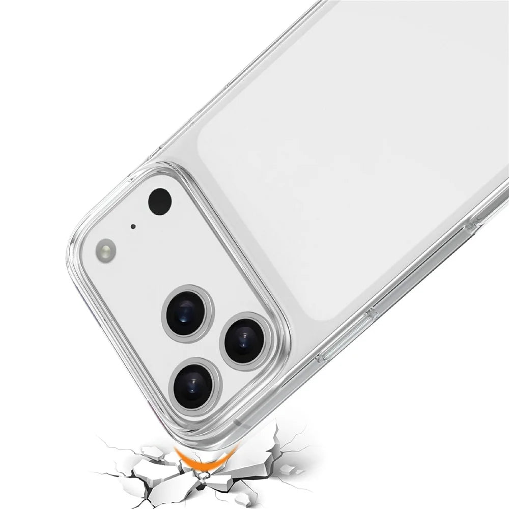 For iPhone 17 Pro Clear TPU Anti-Scratch Phone Case + 2.5D Arc Edge Screen Protector - 5