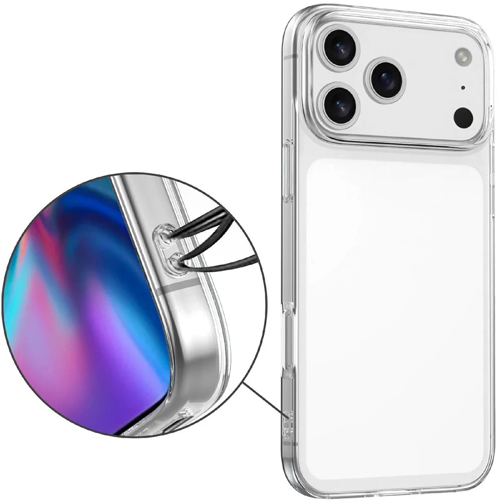 For iPhone 17 Pro Clear TPU Anti-Scratch Phone Case + 2.5D Arc Edge Screen Protector - 6