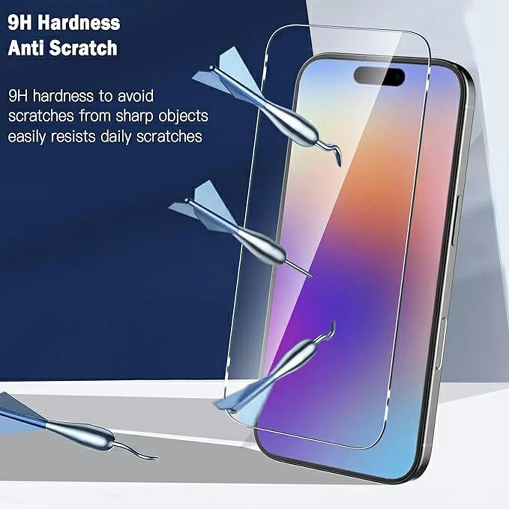 For iPhone 17 Pro Clear TPU Anti-Scratch Phone Case + 2.5D Arc Edge Screen Protector - 7