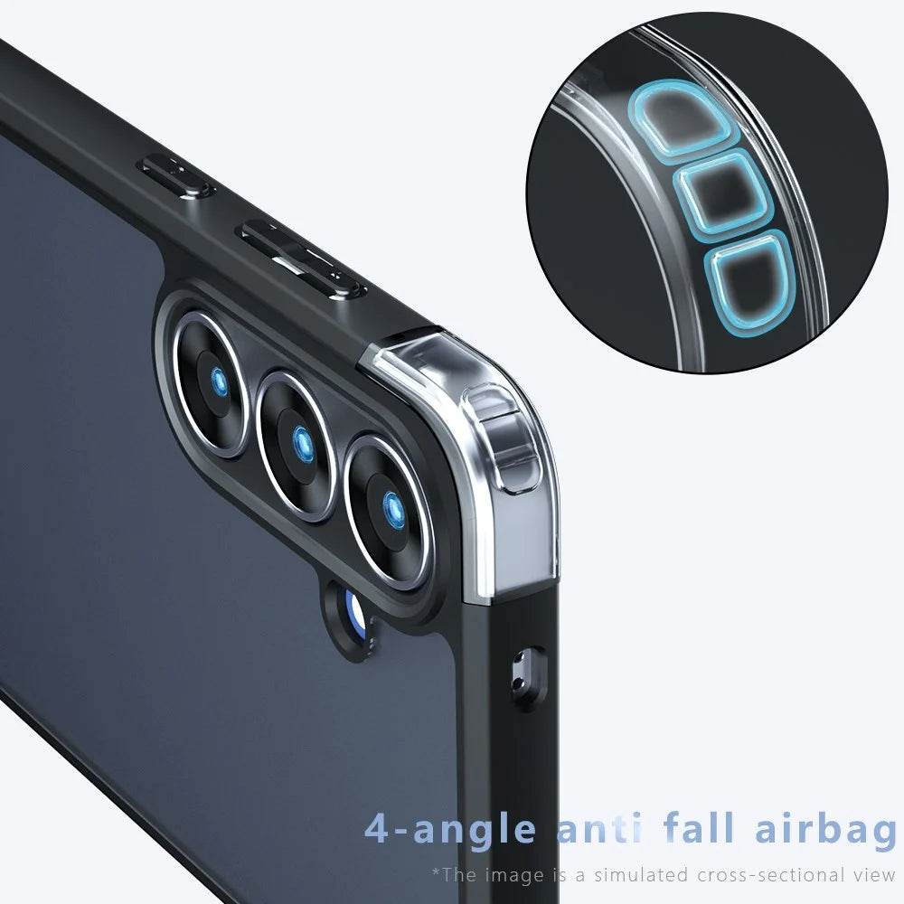 For Samsung Galaxy S25 FE Case TPU + PC Shockproof Clear Phone Cover - 3