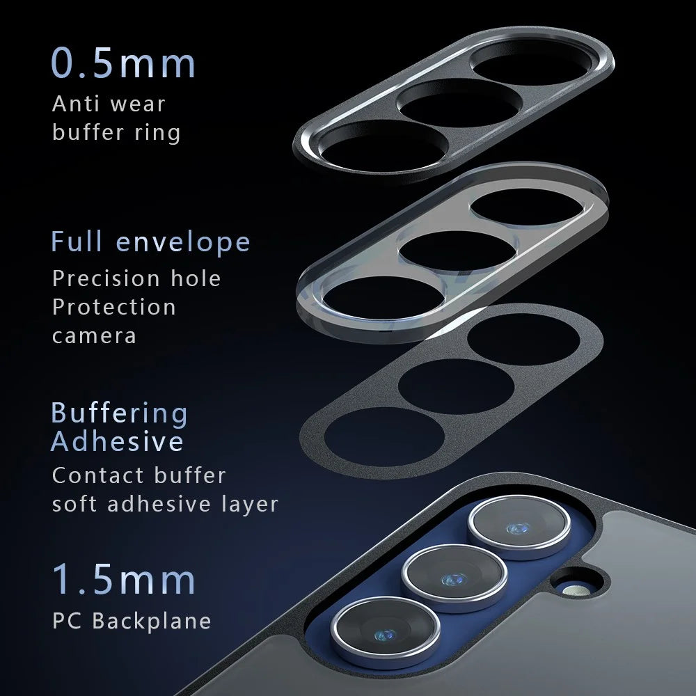 For Samsung Galaxy S25 FE Case TPU + PC Shockproof Clear Phone Cover - 6